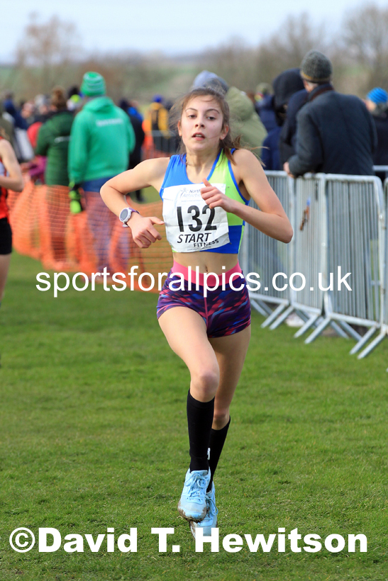 Girls under-15s 2022 Northern Cross Country Champs., Pontefract. Photo: David T. Hewitson/Sports for All Pics